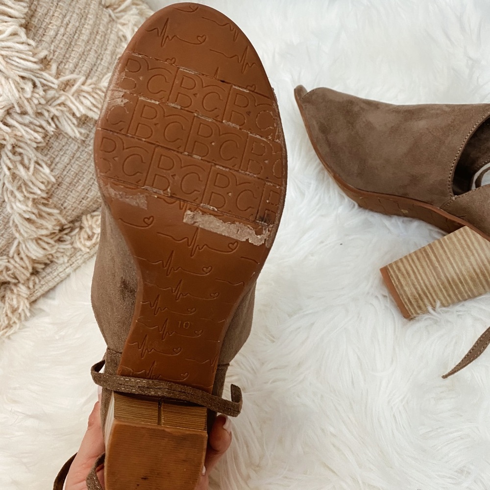 Suede Block Heels - Picture 2 of 5